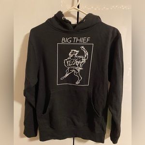 BIG THIEF Concert Hoodie Sweatshirt • Black • Size XS